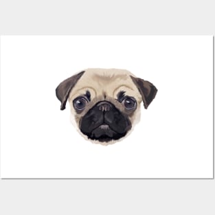 Pug Life on White Posters and Art